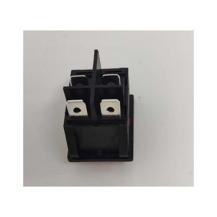 Intrerupator 4 poli 250V 30A 1 buton rosu ON-OFF cu retinere 21.7x28 mm