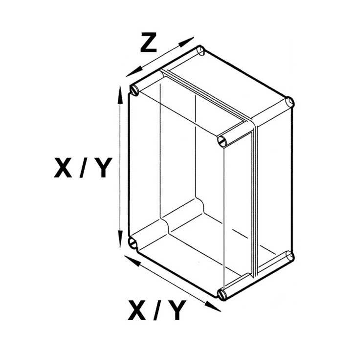 Carcasa universala X:70mm Y:119mm Z:40mm cu lame de fixare MASZCZYK KM-55A BK