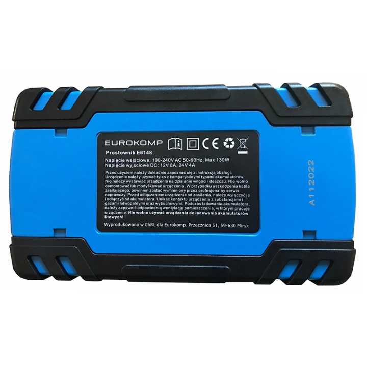 Redresor automat cu microprocesor 12V 8A - 24V 4A EUROKOMP E6148