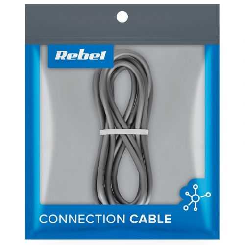 Cablu USB 3.0 - Micro USB 2m flexibil gri Rebel RB-6010-200-B