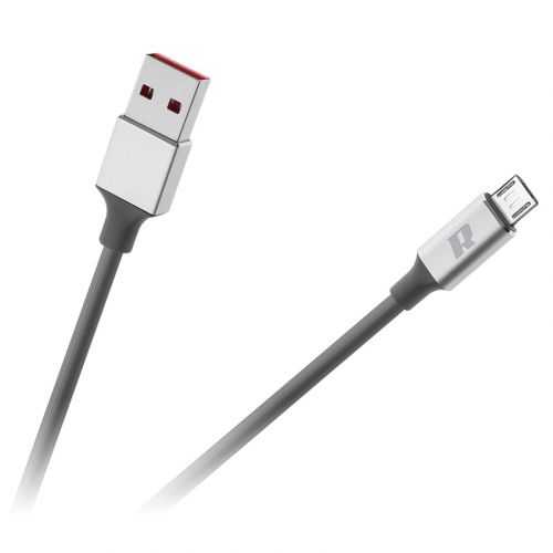 Cablu USB 3.0 - Micro USB 2m flexibil gri Rebel RB-6010-200-B
