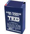 Acumulator AGM VRLA 6V 4.2Ah plumb acid 70x47x100 mm F1 terminal TED Battery Expert Holland