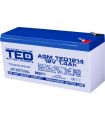 Acumulator AGM VRLA 12V 1.4Ah plumb acid 97x47x50 mm F1 terminal TED Battery Expert Holland