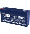 Acumulator AGM VRLA 6V 1.4Ah plumb acid 97x24x52 mm F1 terminal TED Battery Expert Holland