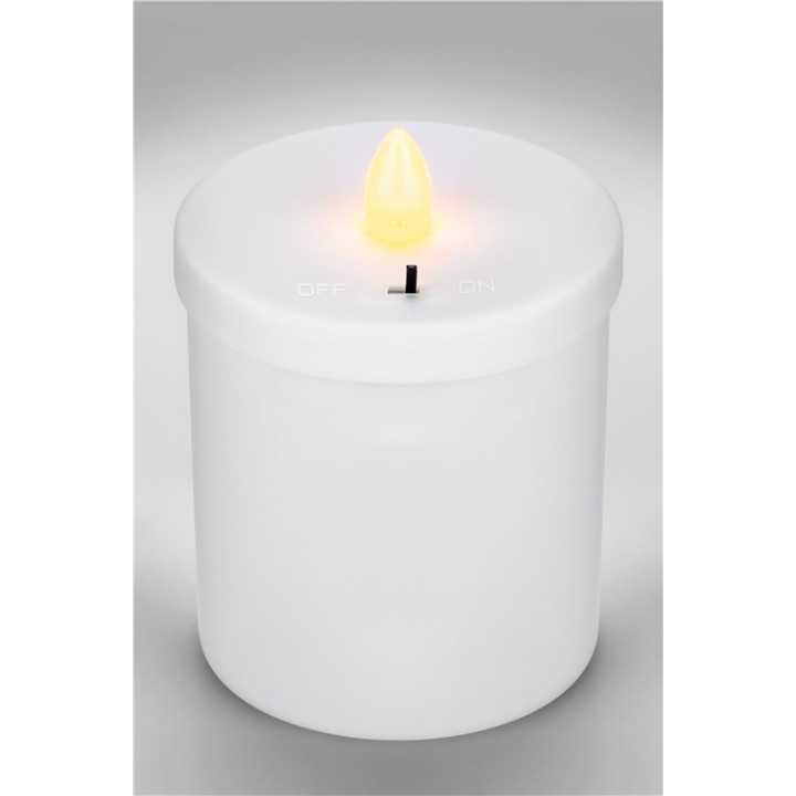 Lumanare LED candela rosie cu palpaire cu baterii 2x AA IP44 Goobay 60335