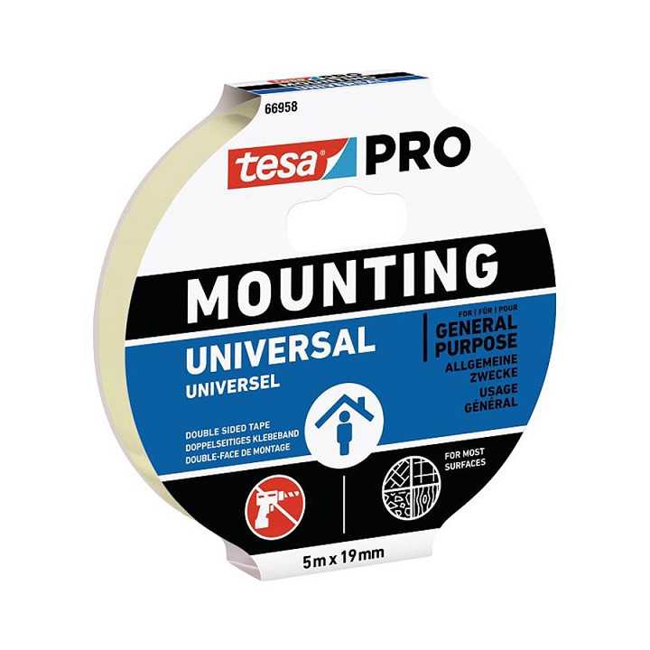 Banda dubluadeziva fixare 19mm 5m Tesa PRO T-66958-07