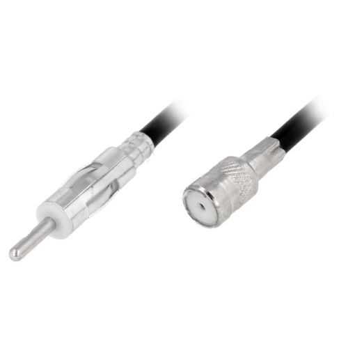 Cablu adaptor auto antena DIN mufa - ISO soclu cu cablu 15cm 4CarMedia ZRS-AA-3