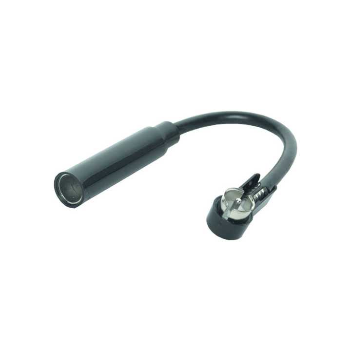 Cablu adaptor auto antena DIN soclu - ISO mufa in unghi cu cablu 15cm 4CarMedia ZRS-AA-4