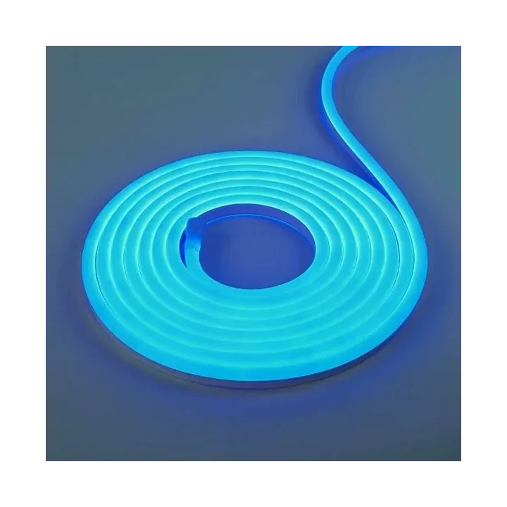 Banda LED NEON albastru 2835 24V 120LED/m 6mm IP65 8W/m 5m iPixel LED N006120BC1LZ (BLUE)