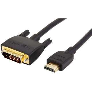 Cablu HDMI Tata - DVI-D 24+1 Tata 2m aurit FullHD negru