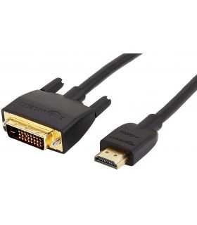Cablu HDMI Tata - DVI-D 24+1 Tata 2m aurit FullHD negru
