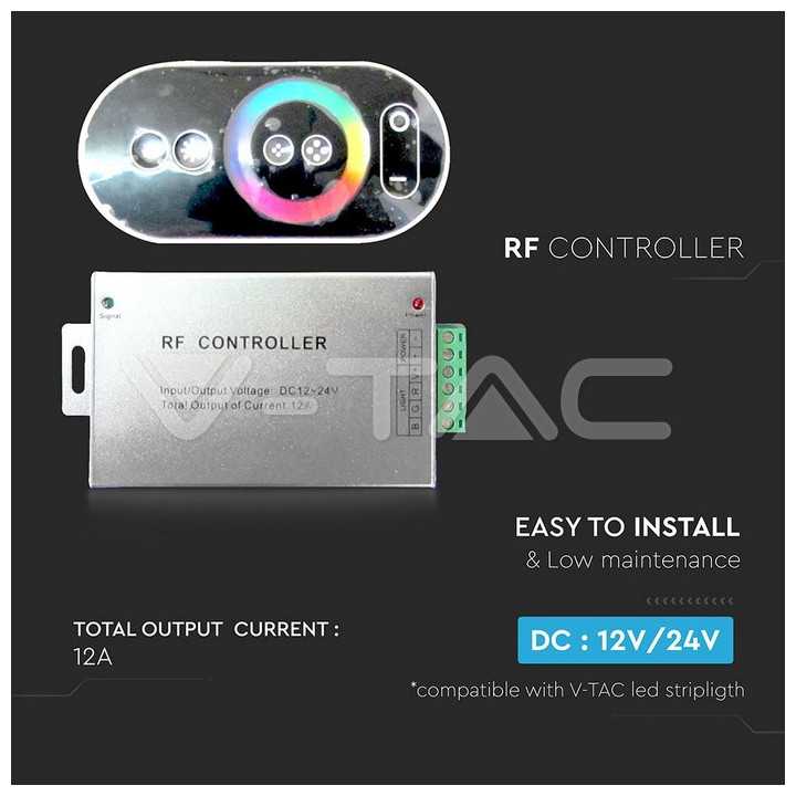 Controller Banda LED RGB cu TOUCH 12V/24V 12V/216W 24V/432W V-TAC