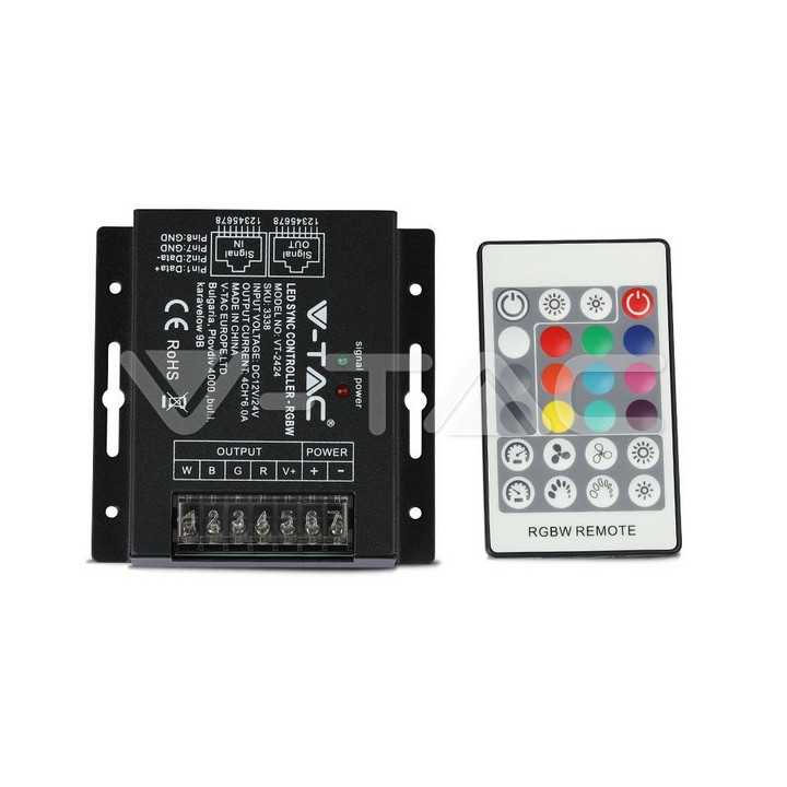Controller Banda LED cu DIMMER 12V/24V RGB+W 288W V-TAC
