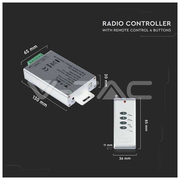 Controller banda LED 12V/24V 144W V-TAC
