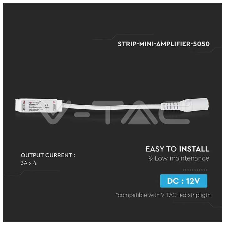Amplificator banda LED RGB 5050 3x 4A 12V V-TAC