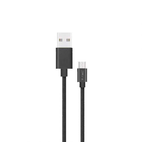 Cablu USB TYPE C 1m negru 2.4A PLATINUM EDITION V-Tac SKU-8491