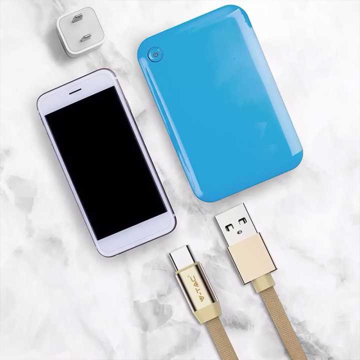 Cablu USB TYPE C 1m plat auriu 2.4A RUBY EDITION V-Tac SKU-8499