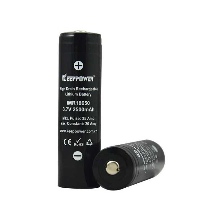 Acumulator 18650 LI-ION 3.7V 2500mAh 20A terminal cu varf KEEPOWER NH1825
