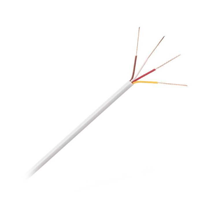 Cablu pentru telefon sau alarma din cupru YTDY 4x0.5mm 1m liniar alb Cabletech KAB0551