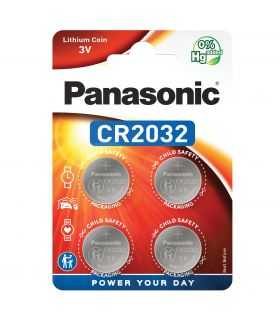 Set baterii CR2032 Panasonic 3V LITHIUM 20x3.2mm 4buc blister CR-2032EL/4B