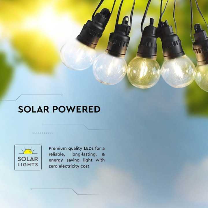 GHIRLANDA SOLARA LED 0.5W X 10 12M 3000K V-TAC