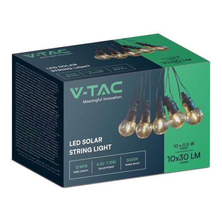 GHIRLANDA SOLARA LED 0.5W X 10 12M 3000K V-TAC