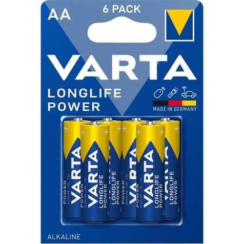 Set 6 baterii alcaline LONGLIFE POWER AA LR6 4+2buc VARTA