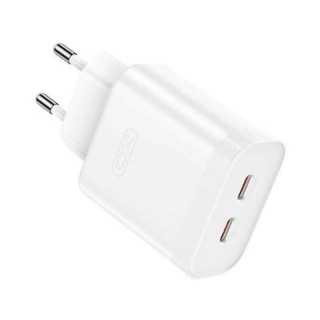 Adaptor Priza - 2x Type C PD 3A 35W alb XO-L105(EU)