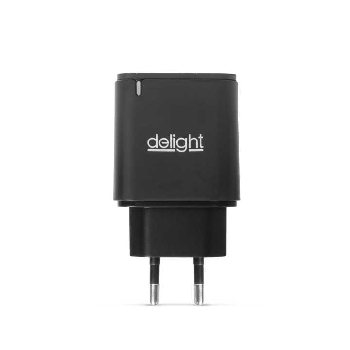 Incarcator retea - USB Type C PD 20W incarcare rapida negru Delight 55046BK