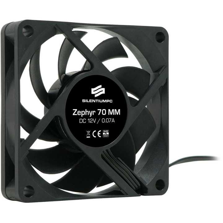 Ventilator SILENTIUM PC Zephyr 70 70x70x15mm 12V 0.18A 2000RPM 3-pin SPC013