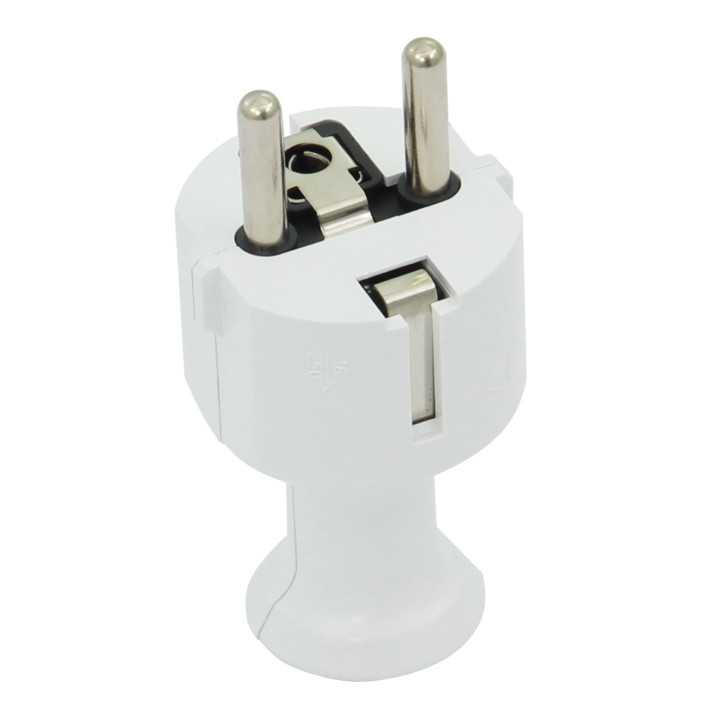 Stecher Shuko iesire dreapta alb WT-40/WE Plastrol