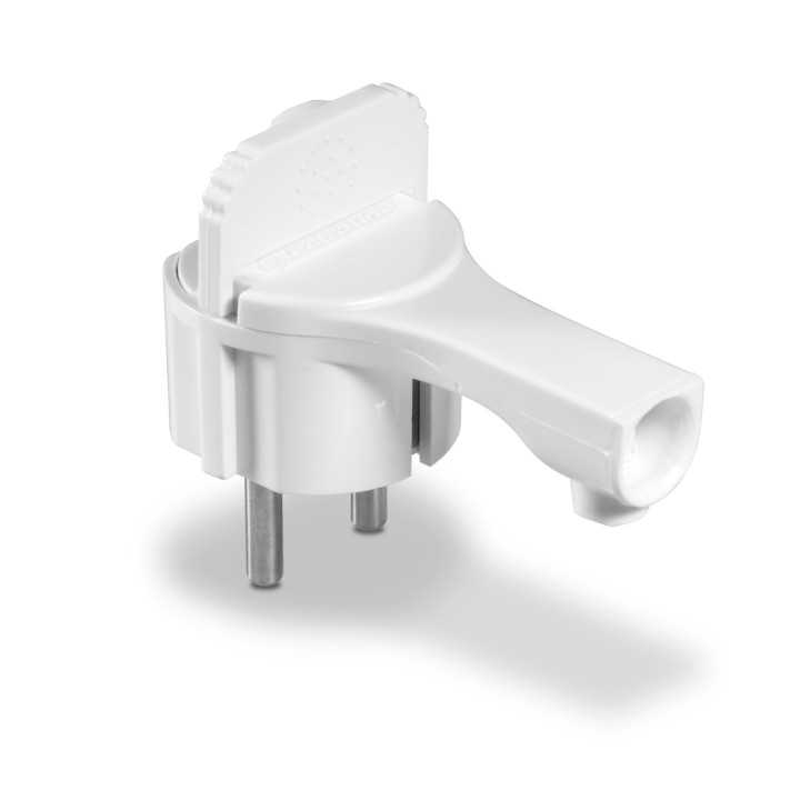 Stecher Shuko iesire laterala alb cu prindere WT-16UP/WE Plastrol