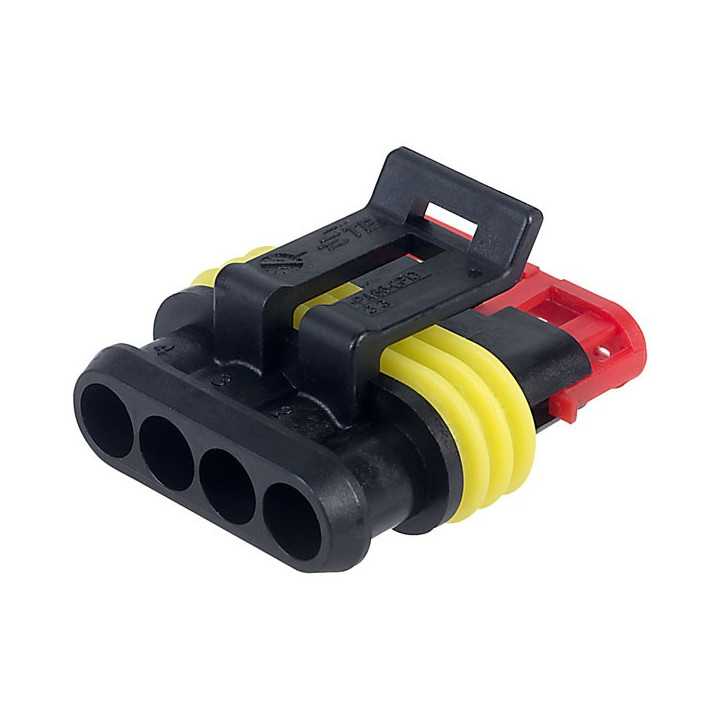 Conector cablu Superseal 1.5 mama mufa 4 pini IP67 TE Connectivity 282088-1