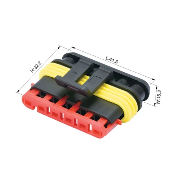 Conector cablu Superseal 1.5 mama mufa 6 pini IP67 TE Connectivity 282090-1