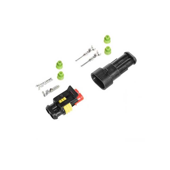 Set conectori cablu Superseal 1.5 tata-mama mufa 2 pin +4 pini inclusi + 4 garnituri incluse IP67 TE Connectivity 282104-1-SET-M