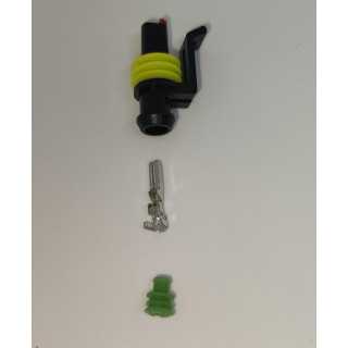 Set conector cablu Superseal 1.5 mama mufa 1 pin 1 pin inclus + 1 garnitura inclusa IP67 TE Connectivity 282079-2-SET-F