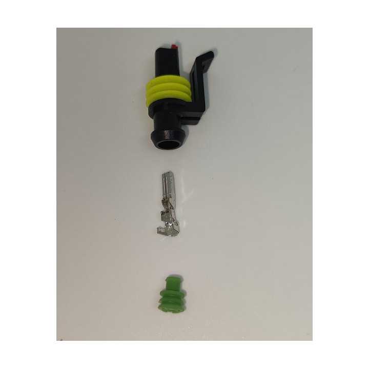 Set conector cablu Superseal 1.5 mama mufa 1 pin 1 pin inclus + 1 garnitura inclusa IP67 TE Connectivity 282079-2-SET-F