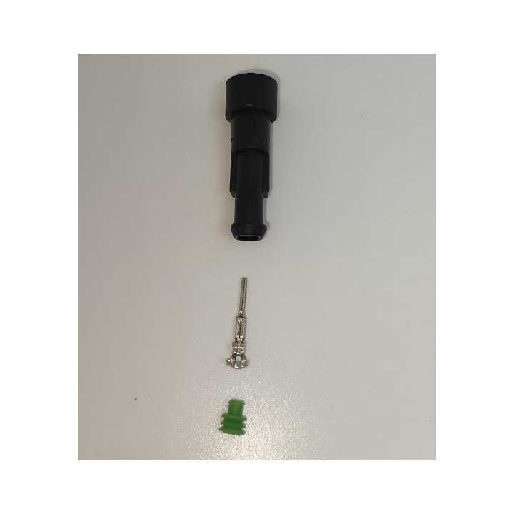 Set conector cablu Superseal 1.5 tata mufa 1 pin 1 pin inclus + 1 garnitura inclusa IP67 TE Connectivity 282103-1-SET-M