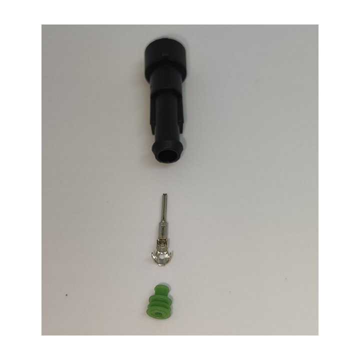 Set conector cablu Superseal 1.5 tata mufa 1 pin 1 pin inclus + 1 garnitura inclusa IP67 TE Connectivity 282103-1-SET-M