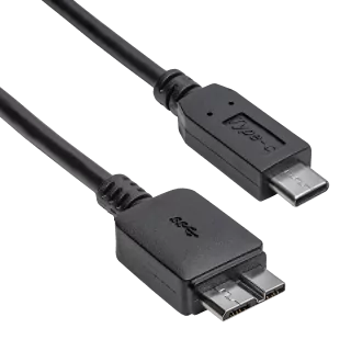 Cablu USB3.0 USB B micro mufa tata - USB type C mufa tata nichelat 1m negru AKYGA AK-USB-44