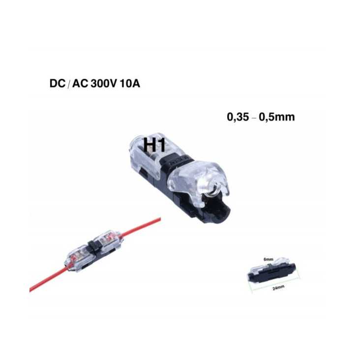 Conector rapid cu blocare in i pentru un fir