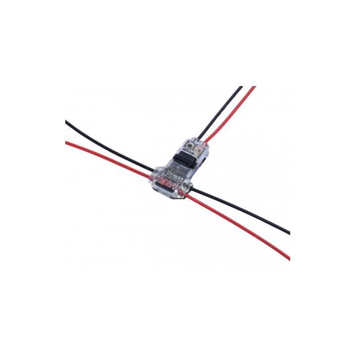 Conector rapid cu blocare in T pentru doua fire