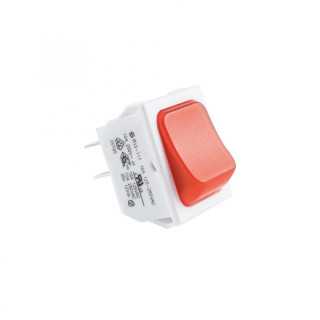 Comutator basculant cu retinere bec rosu 2 circuite 2 pozitii 250V 10A Somogyi Elektronic