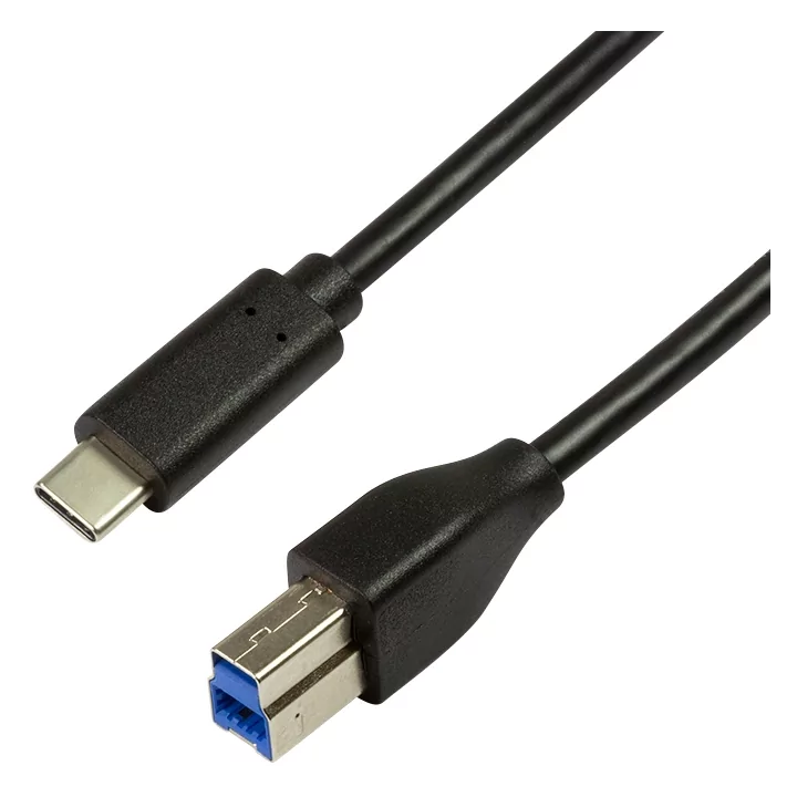 Cablu USB 3.0 B mufa - USB type C mufa 2m negru LOGILINK CU0163