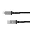 Cablu USB type C - Lightning certificat MFI 1m 3A bumbac OFC Kruger&Matz
