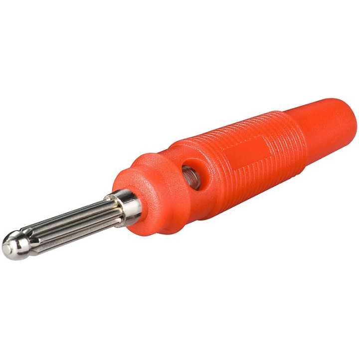 Conector banana tata rosu 4mm cauciuc GOOBAY 11459