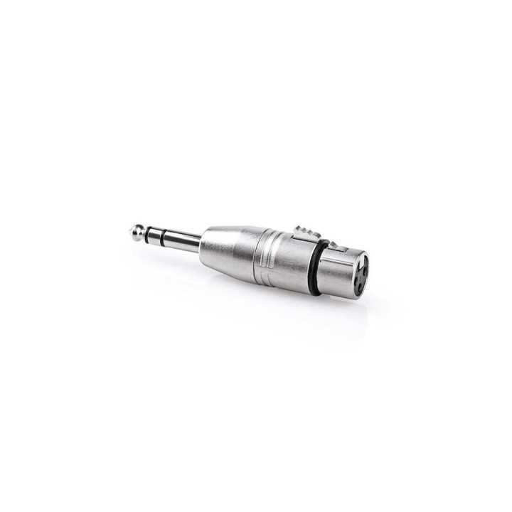Adaptor audio stereo Jack tata 6.35 mm - XLR mama 3 pini Metal Nedis CAGP15941ME