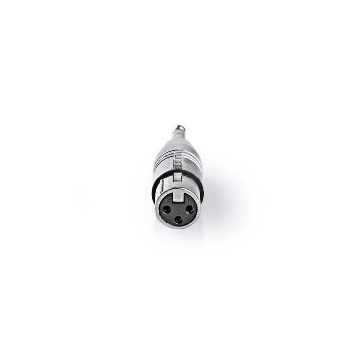 Adaptor audio stereo Jack tata 6.35 mm - XLR mama 3 pini Metal Nedis CAGP15941ME