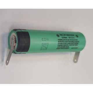 Acumulator Li-Ion Panasonic 18650 3100mA 5.9A plat cu lamele terminale NCR18650A