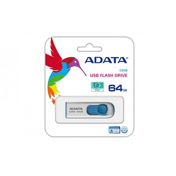 Flash drive 64GB C008 USB 2.0 ADATA AC008-64G-RWE